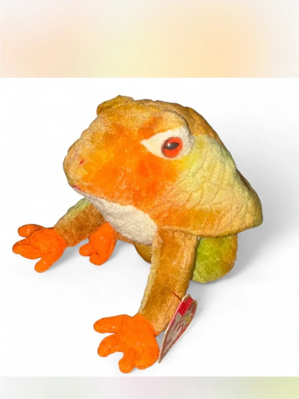 Ty Beanie Baby Prince Plush Frog Multicolored. New